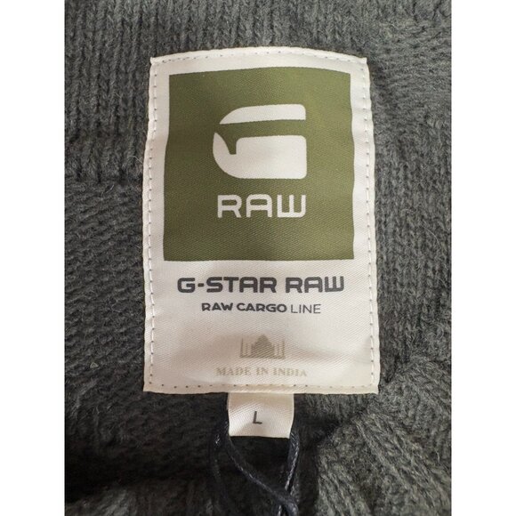 G Star Raw Felton Knit Sweater Jumper sz L color raw grey NWT $200 - Picture 10 of 10